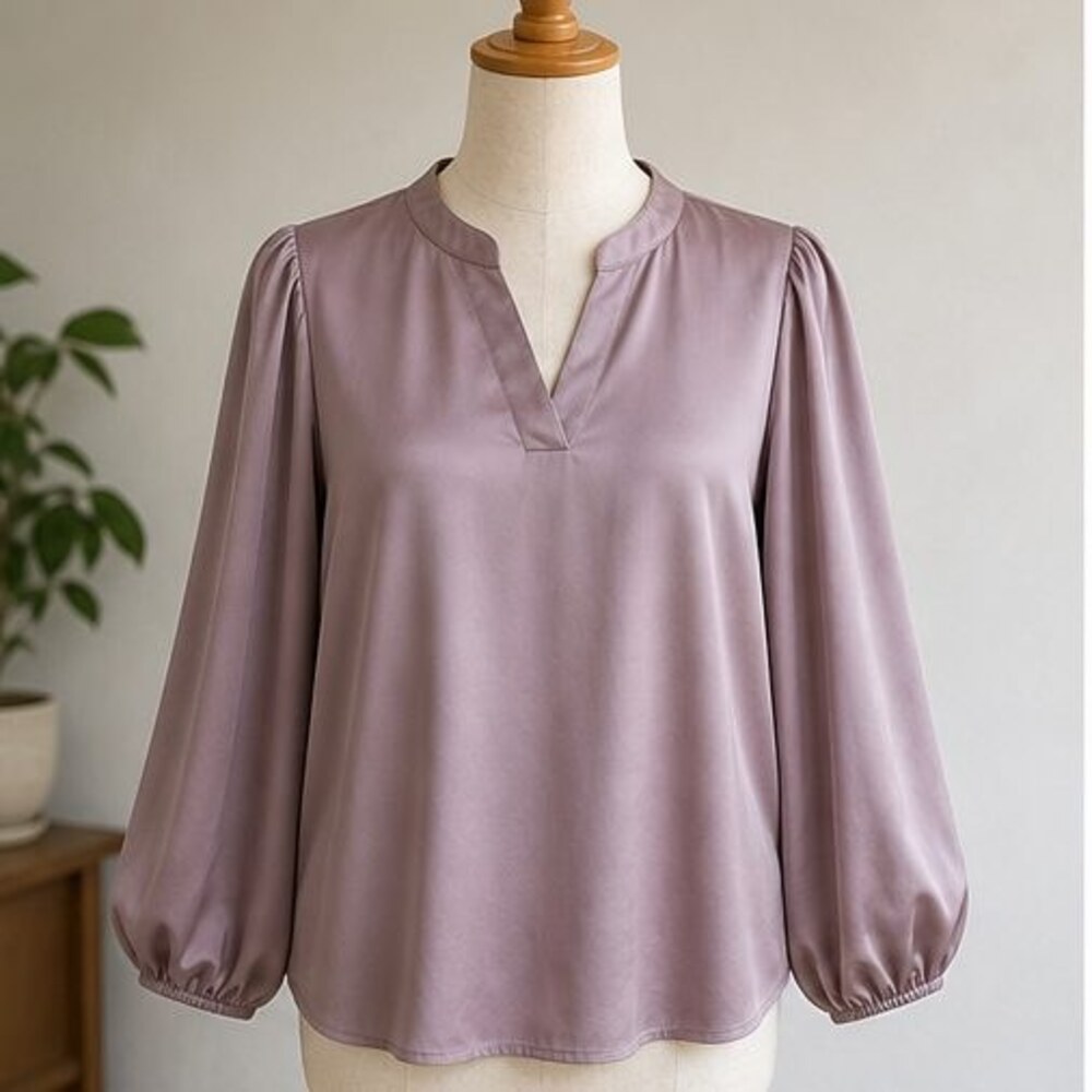 Mauve Button Blouse